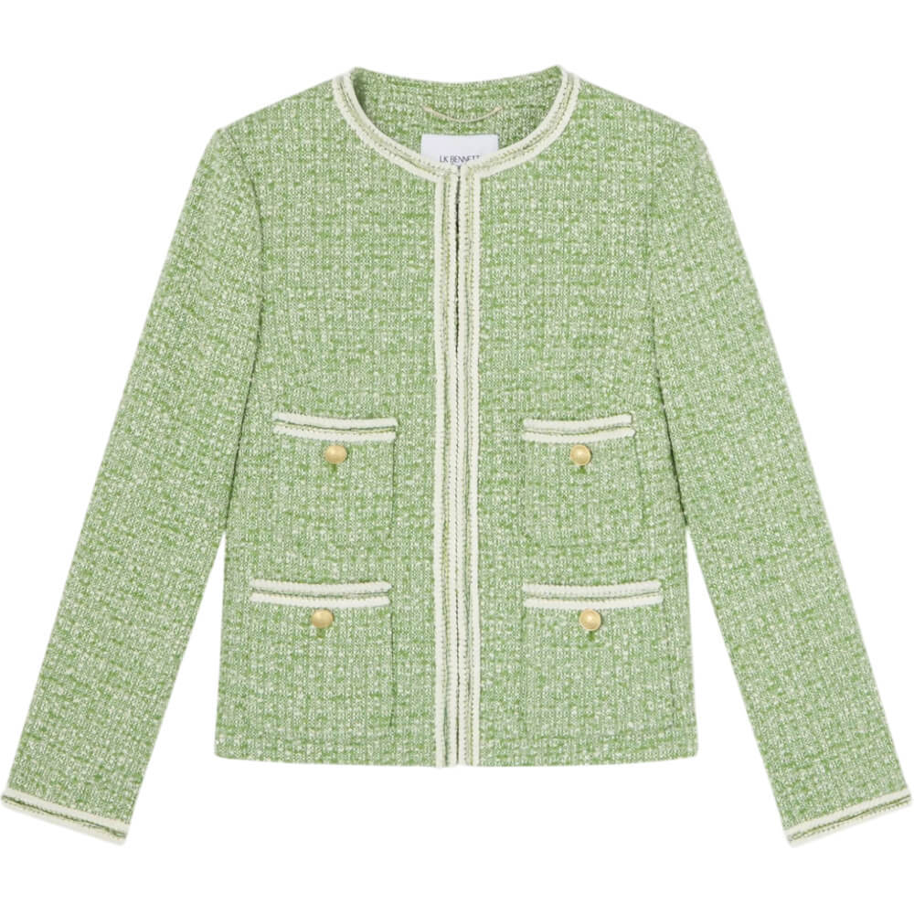 LK Bennett Charlie Tweed And Trim Jacket